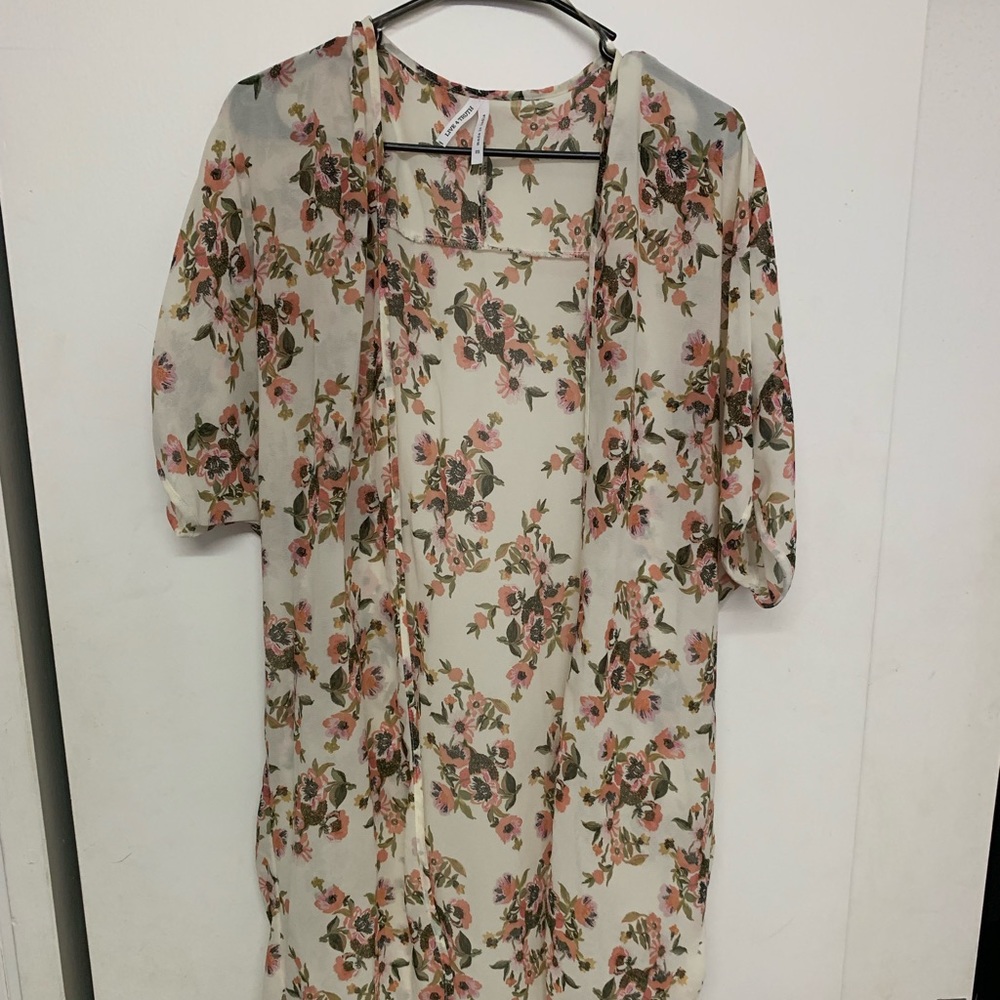 Long Floral Cover Up